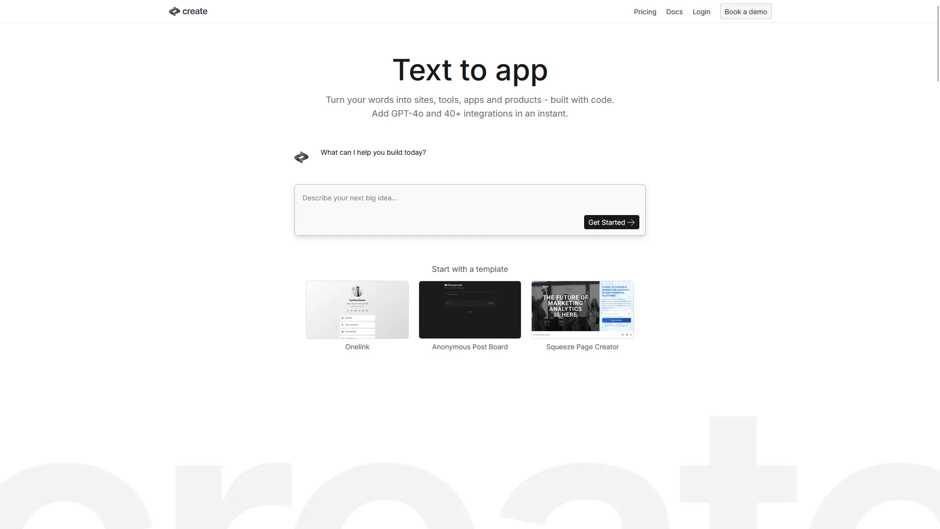 Create xyz home page view